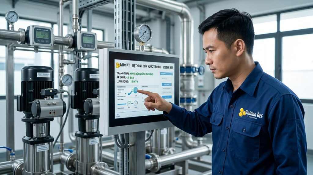 Viết phần mềm quản lý kho hệ thống bơm nước theo yêu cầu - Tin tức Golden Bee