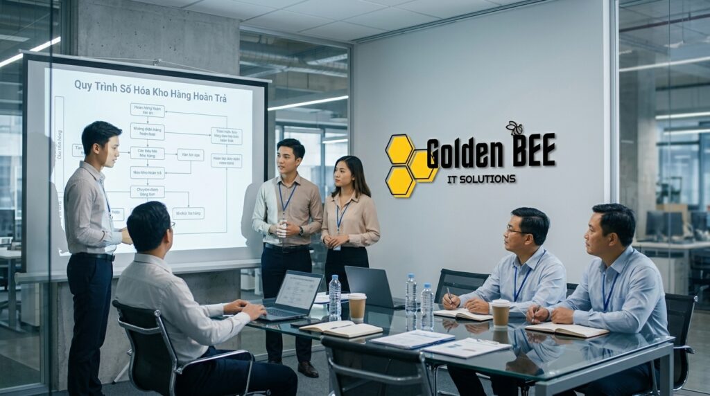 Đội ngũ Golden Bee tư vấn viết phần mềm quản lý kho kho hàng hoàn trả theo yêu cầu