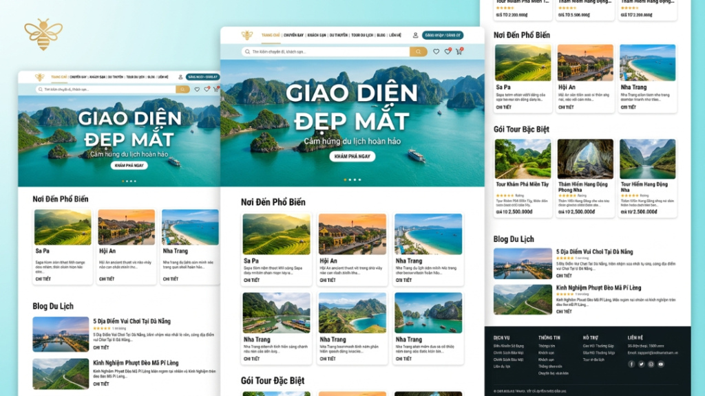 Thiết Kế Web Du Lịch Chuyên Nghiệp Giúp Thu Hút Khách Hàng Tăng Trưởng Doanh Thu Vượt Trội - Tin tức Golden Bee