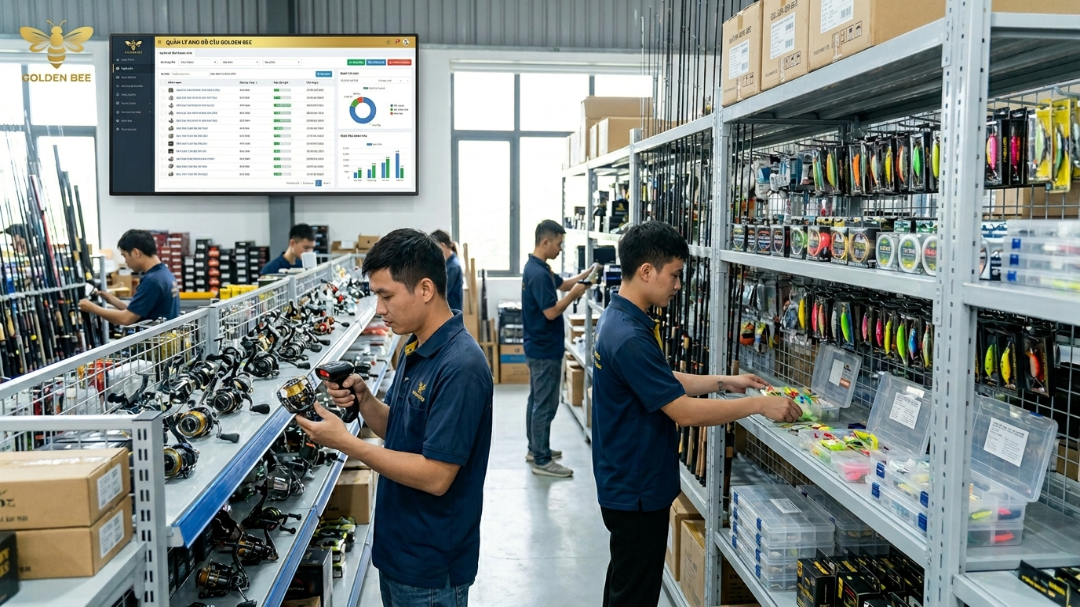 Viết phần mềm quản lý kho dụng cụ câu cá theo yêu cầu