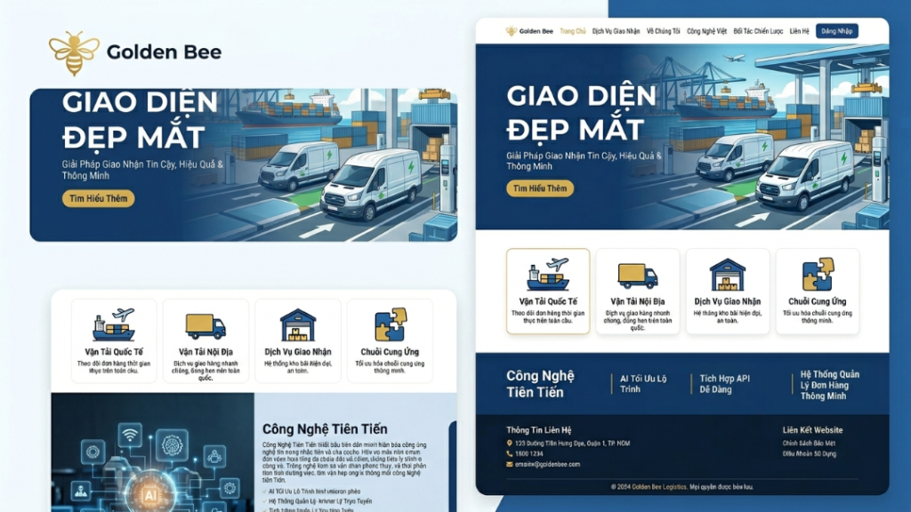 Thiết Kế Web Vận Tải Chuyên Nghiệp Giúp Doanh Nghiệp Tối Ưu Logisctics Đột Phá Doanh Thu Lớn - Tin tức Golden Bee