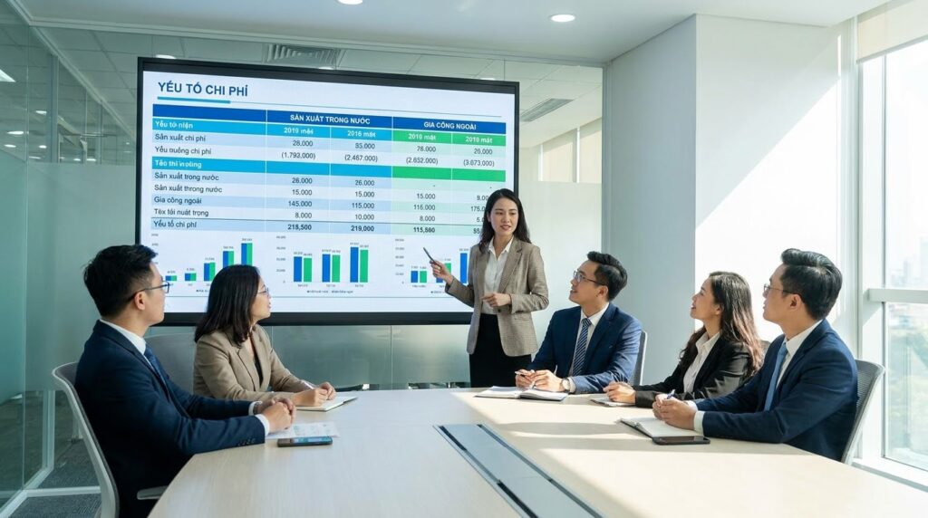 Các yếu tố ảnh hưởng khi so sánh chi phí làm app trong nước và thuê ngoài.