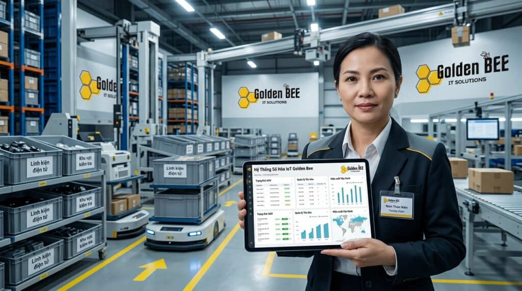 IoT Trong Kho Hàng Là Gì Và Phương Pháp Kết Nối Thiết Bị Cảm Biến Tự Động Hóa Vận Hành Tránh Thất Thoát Cho Tổng Kho - Tin tức Golden Bee