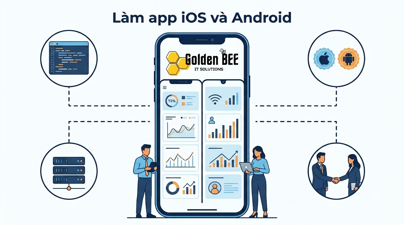 Hướng dẫn quy trình làm app cho cả iOS và Android chuyên nghiệp từ Golden Bee.