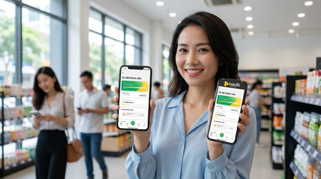 Các tính năng quan trọng trong app loyalty chăm sóc khách hàng.

