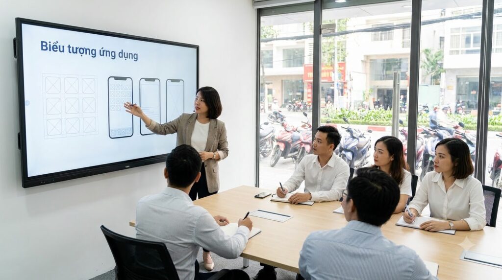 Khái niệm thiết kế icon app mobile và tầm quan trọng đối với thương hiệu.