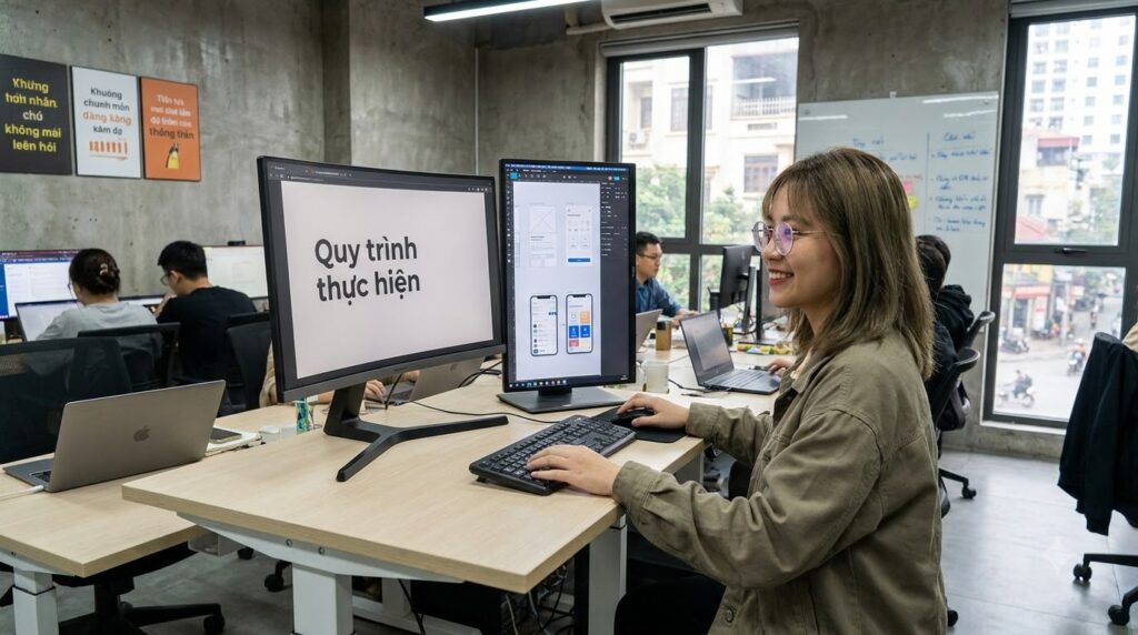  Quy trình các bước thực hiện khi làm app cho cả iOS và Android.