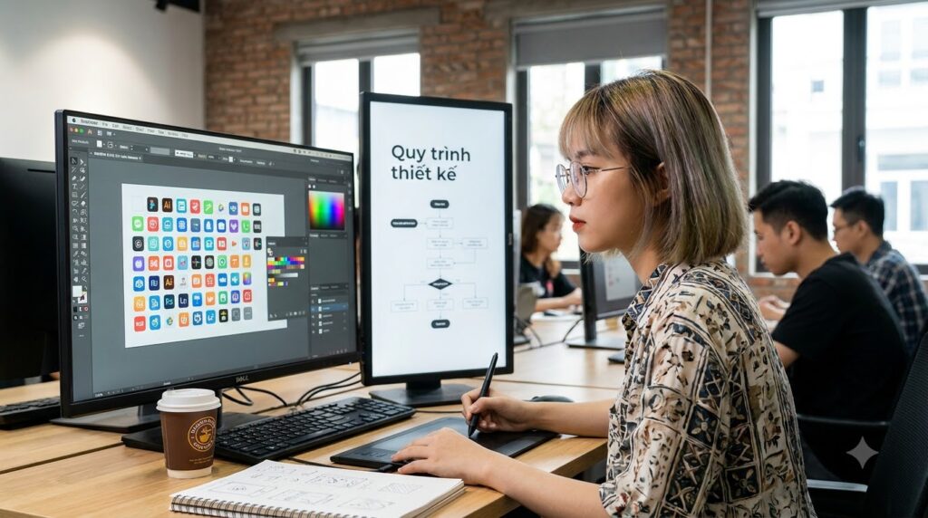 Quy trình thực hiện thiết kế icon app mobile chuẩn mực tại Golden Bee.
