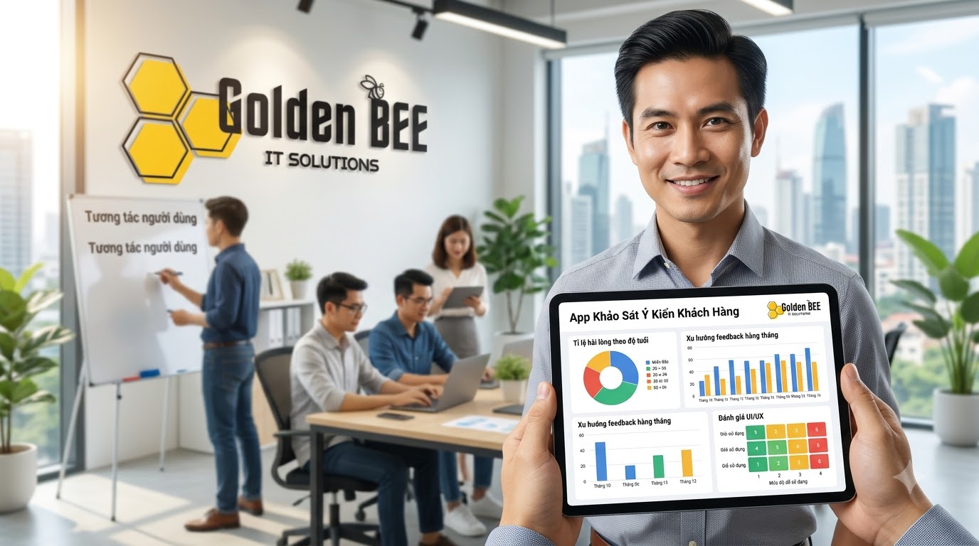 Giải pháp phát triển app khảo sát ý kiến khách hàng chuyên nghiệp tại Golden Bee