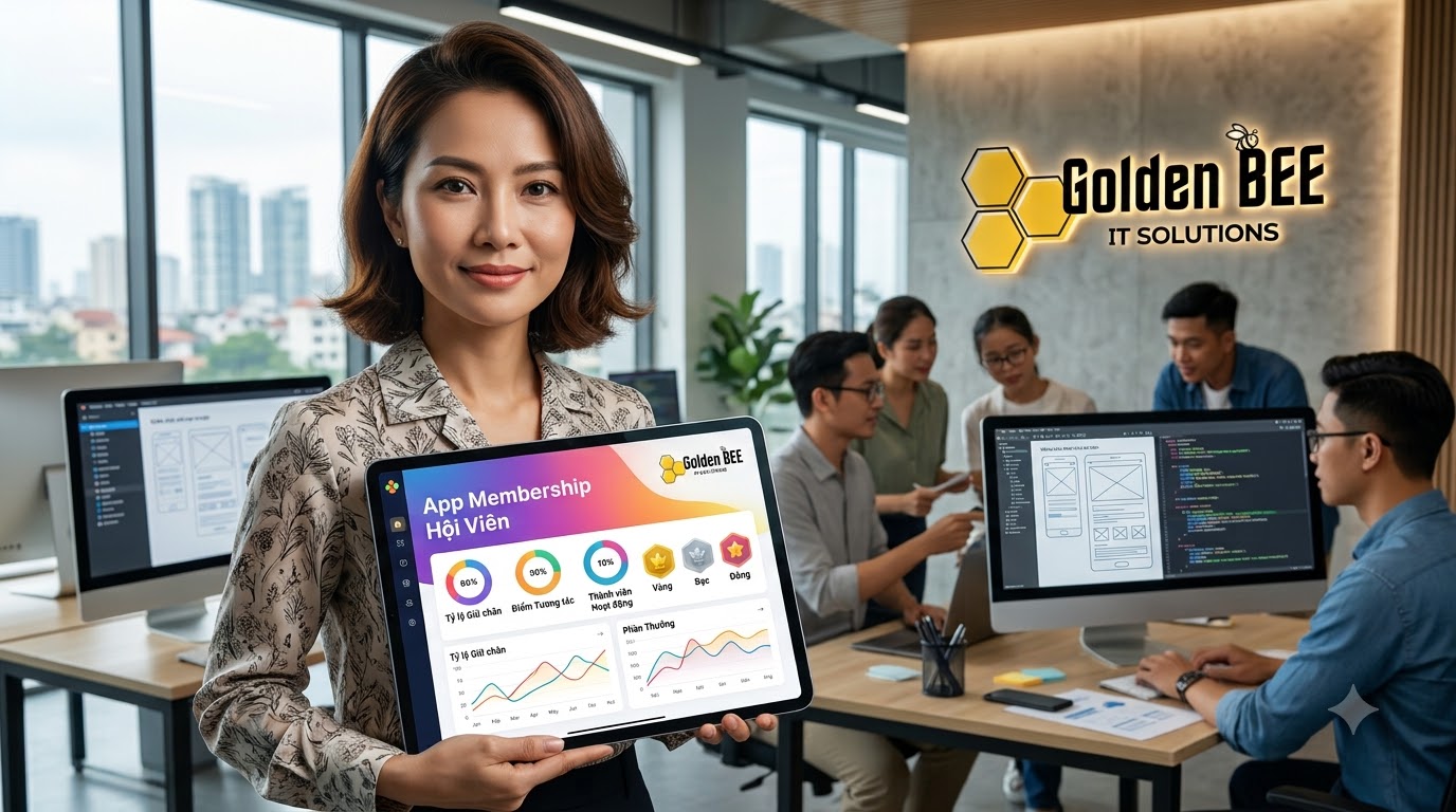 Giải pháp phát triển app membership hội viên chuyên nghiệp tại Golden Bee