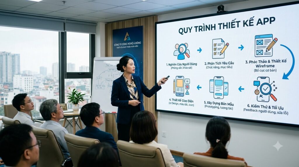 quy trình thiết kế lại giao diện app chuyên nghiệp