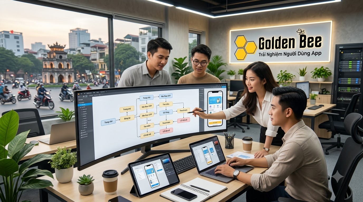 thiết kế trải nghiệm người dùng app chuyên nghiệp tại Golden Bee