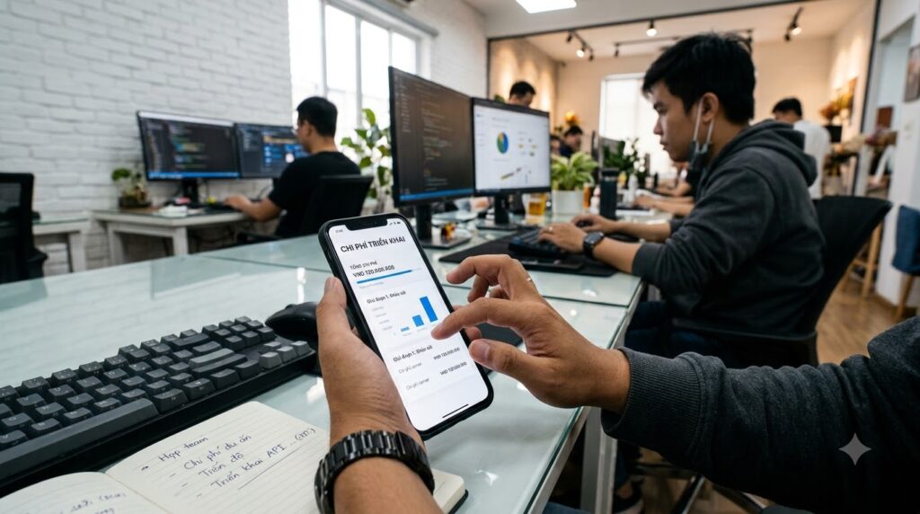  Bảng dự toán chi phí và thời gian triển khai app quản lý dự án