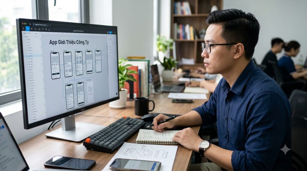 Định nghĩa khái niệm và đối tượng sử dụng app giới thiệu công ty
