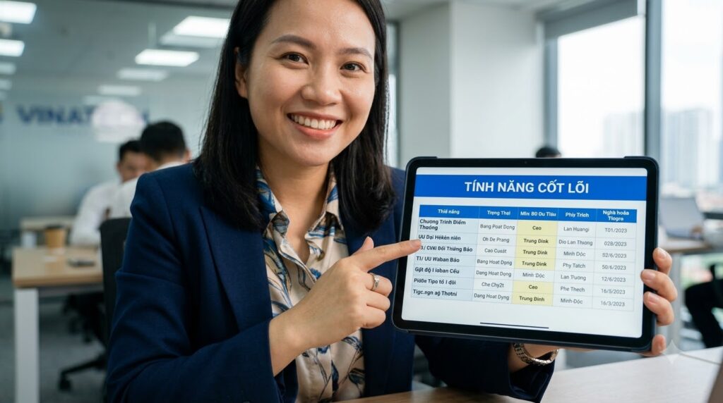  Bảng danh sách tính năng cốt lõi tích hợp trong app membership hội viên
