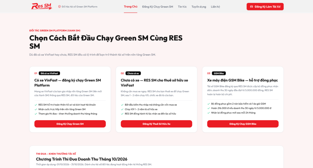 đăng ký chạy Green SM